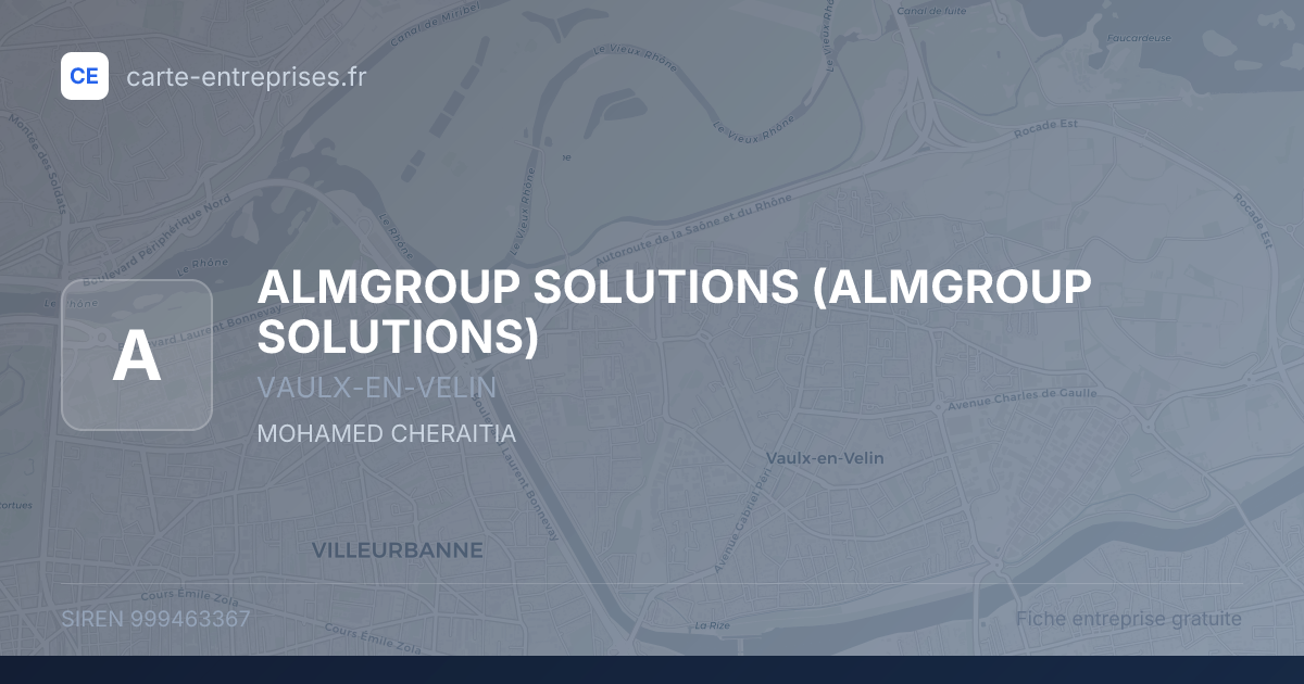 ALMGROUP SOLUTIONS — 999463367 — fiche entreprise