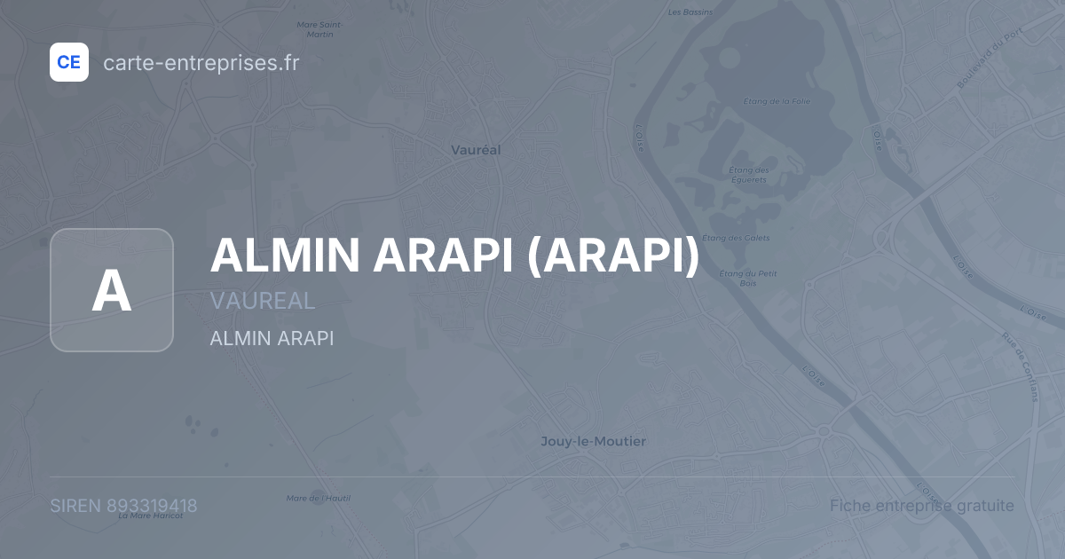 ALMIN ARAPI (ARAPI) — 893319418 — fiche entreprise