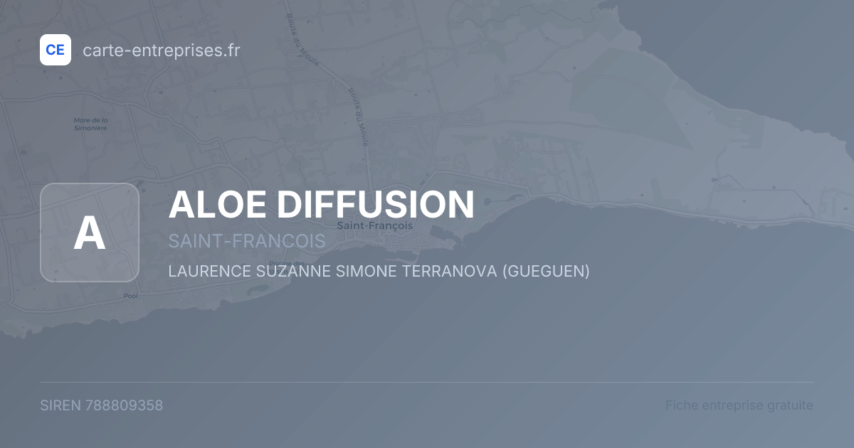 ALOE DIFFUSION — 788809358 — fiche entreprise