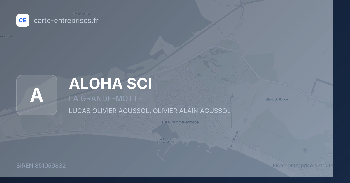 ALOHA SCI — 851059832 — fiche entreprise