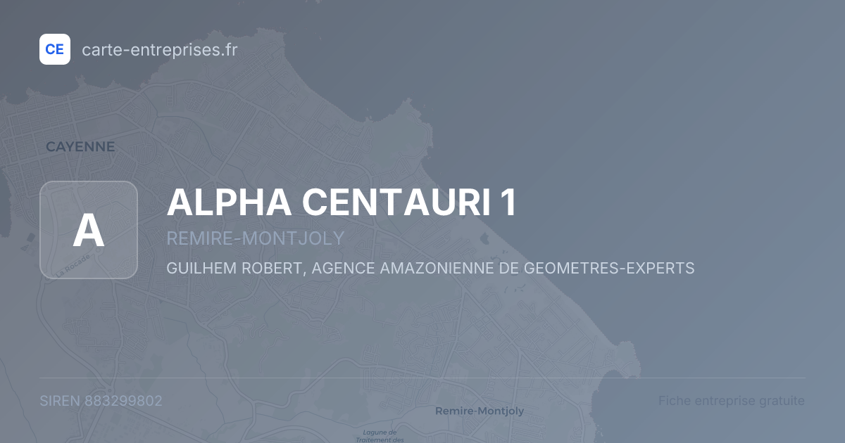 ALPHA CENTAURI 1 — 883299802 — fiche entreprise
