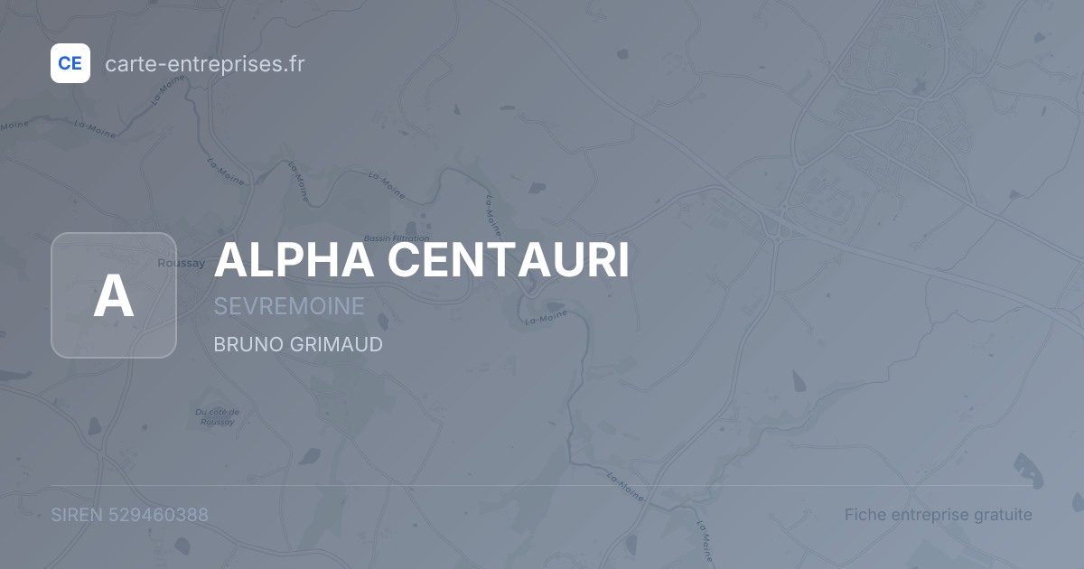 ALPHA CENTAURI — 529460388 — fiche entreprise