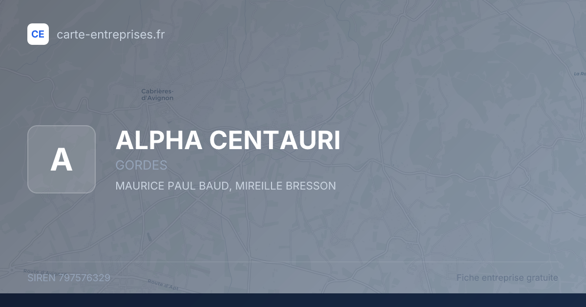 ALPHA CENTAURI — 797576329 — fiche entreprise