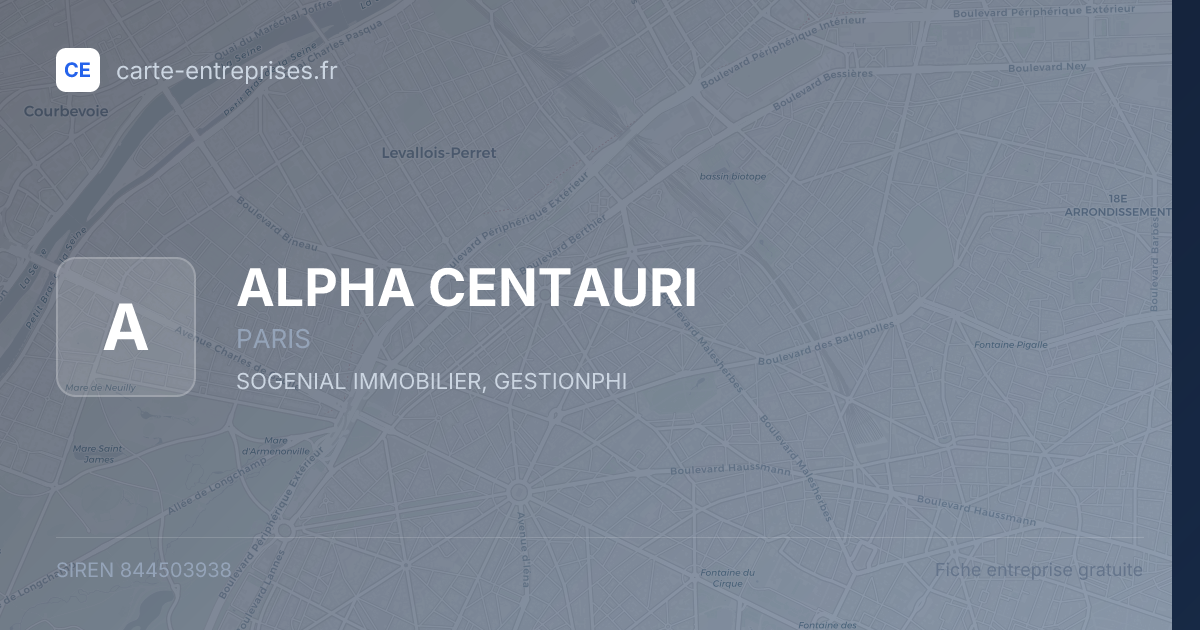 ALPHA CENTAURI — 844503938 — fiche entreprise