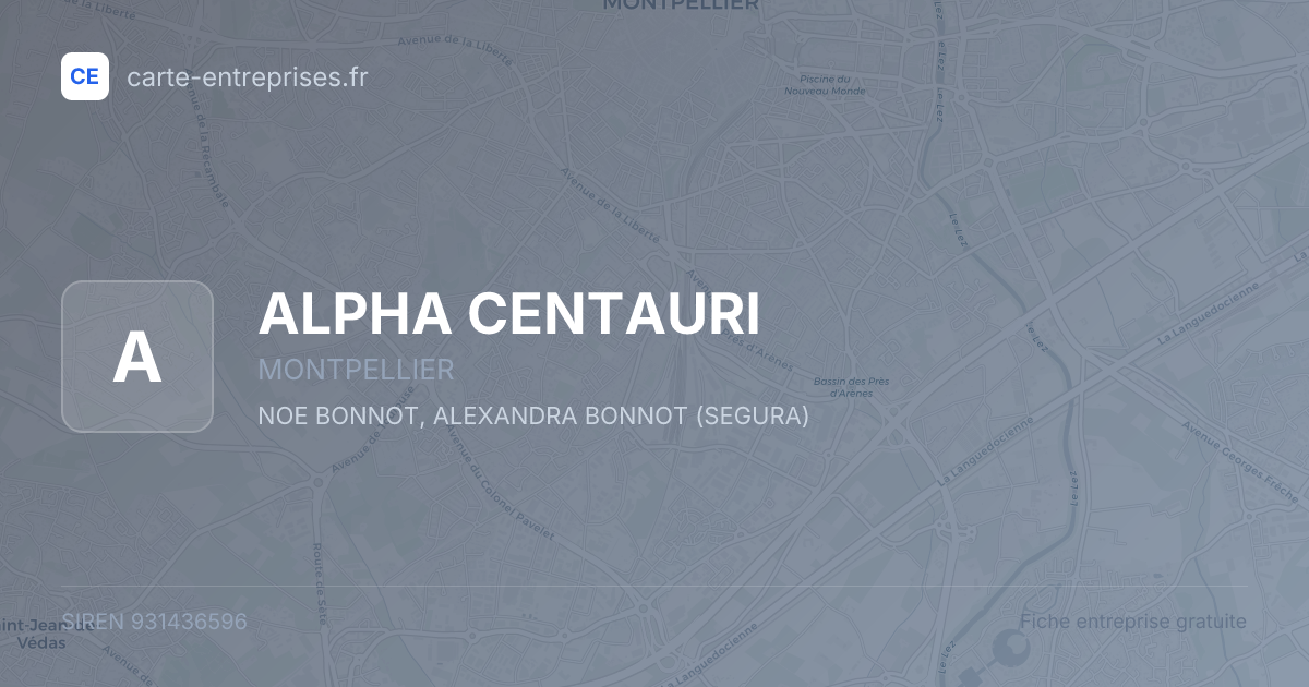 ALPHA CENTAURI — 931436596 — fiche entreprise