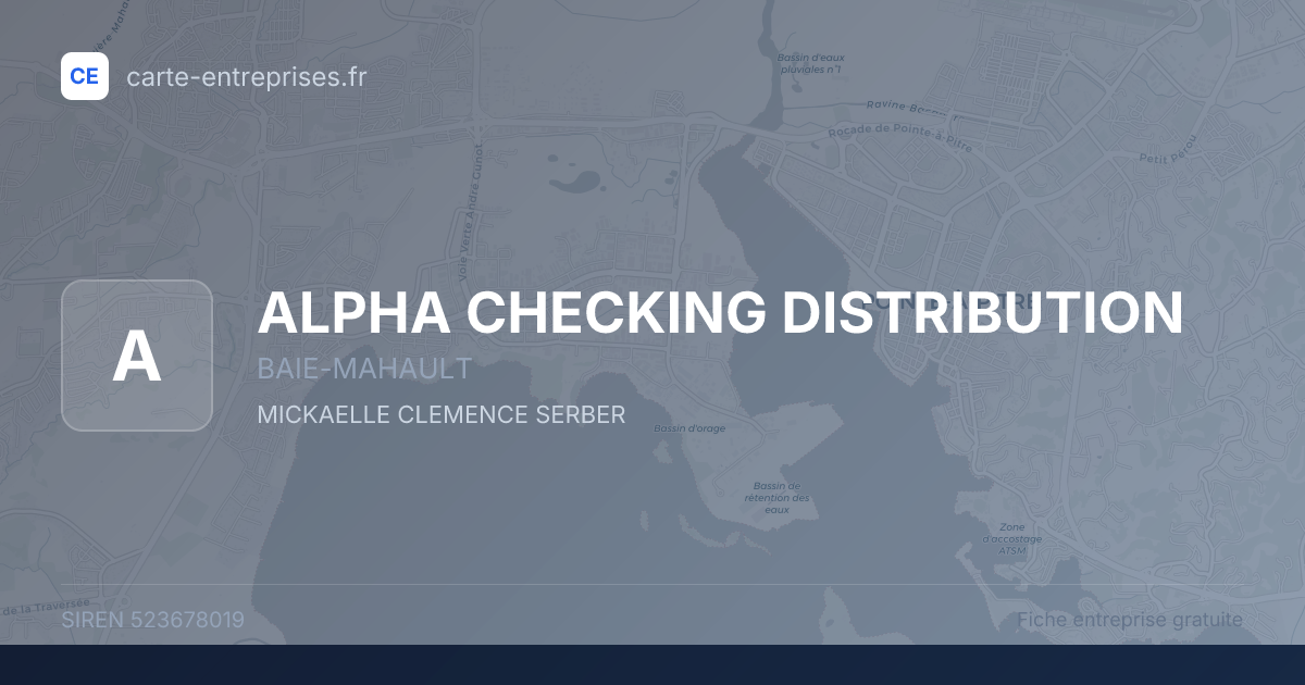 ALPHA CHECKING DISTRIBUTION — 523678019 — fiche entreprise