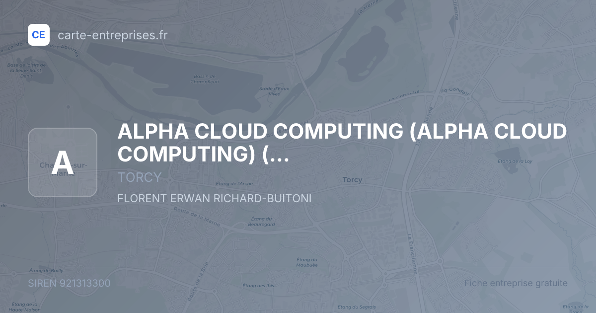 ALPHA CLOUD COMPUTING (ALPHA CLOUD COMPUTING) (A.C.C) — 921313300 — fiche entreprise