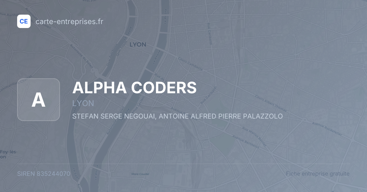ALPHA CODERS — 835244070 — fiche entreprise