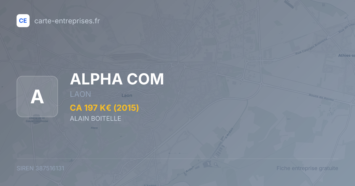 ALPHA COM — 387516131 — fiche entreprise