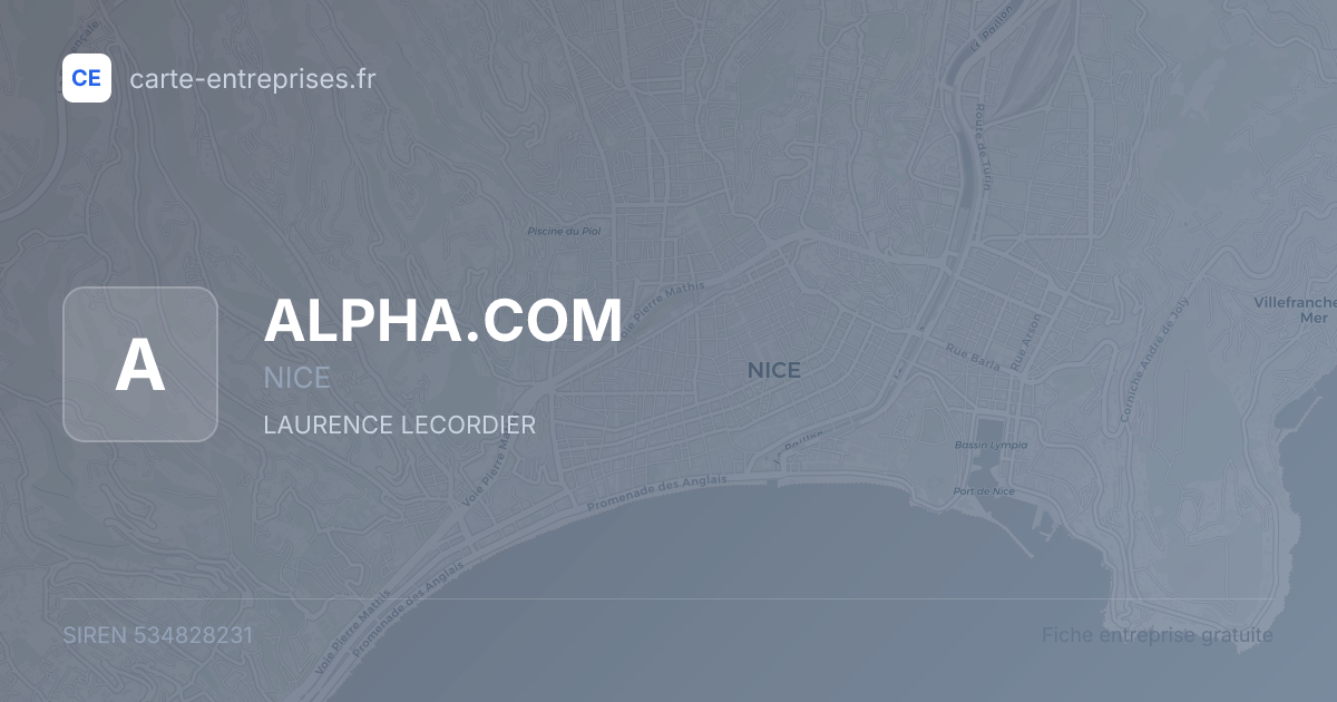 ALPHA.COM — 534828231 — fiche entreprise