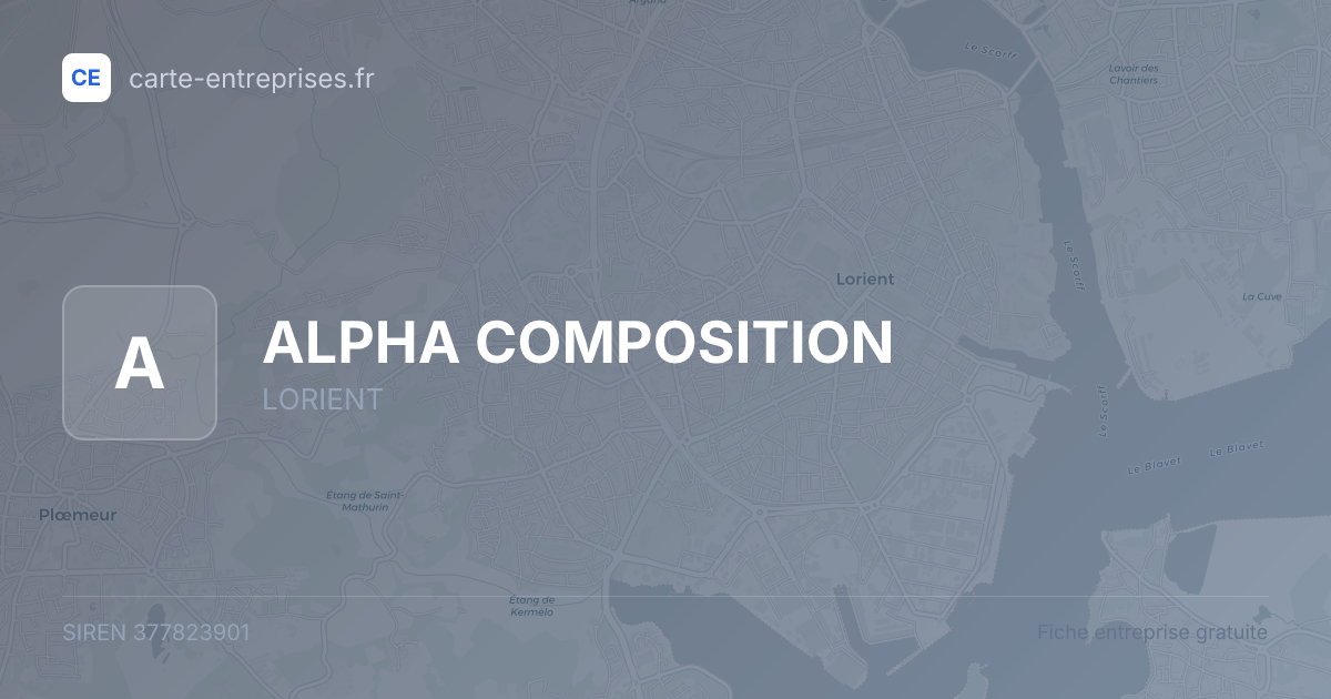 ALPHA COMPOSITION — 377823901 — fiche entreprise