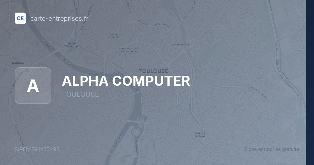 ALPHA COMPUTER — 391453495 — fiche entreprise