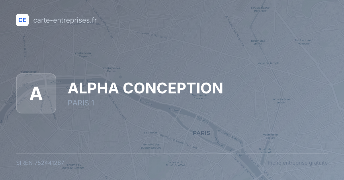 ALPHA CONCEPTION — 752441287 — fiche entreprise