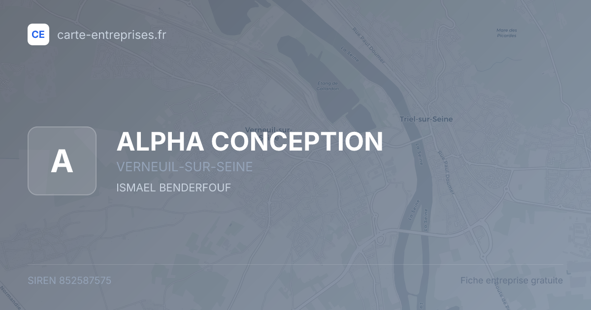 ALPHA CONCEPTION — 852587575 — fiche entreprise