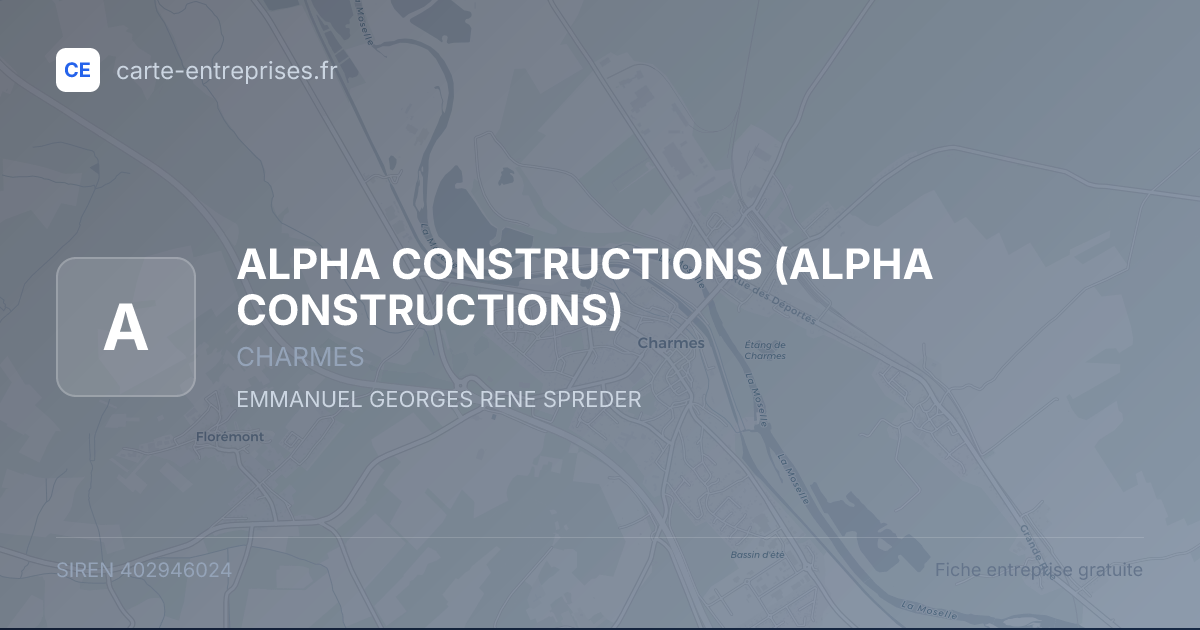 ALPHA CONSTRUCTIONS — 402946024 — fiche entreprise