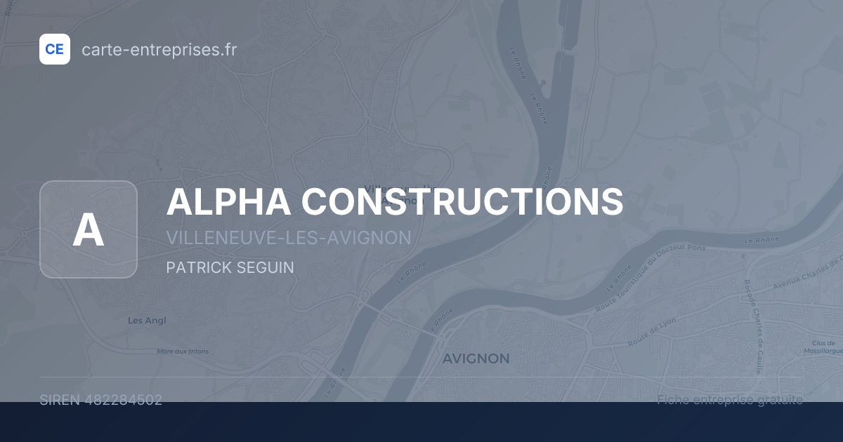 ALPHA CONSTRUCTIONS — 482284502 — fiche entreprise