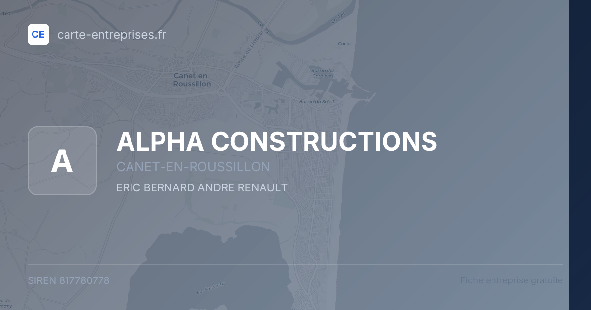 ALPHA CONSTRUCTIONS — 817780778 — fiche entreprise
