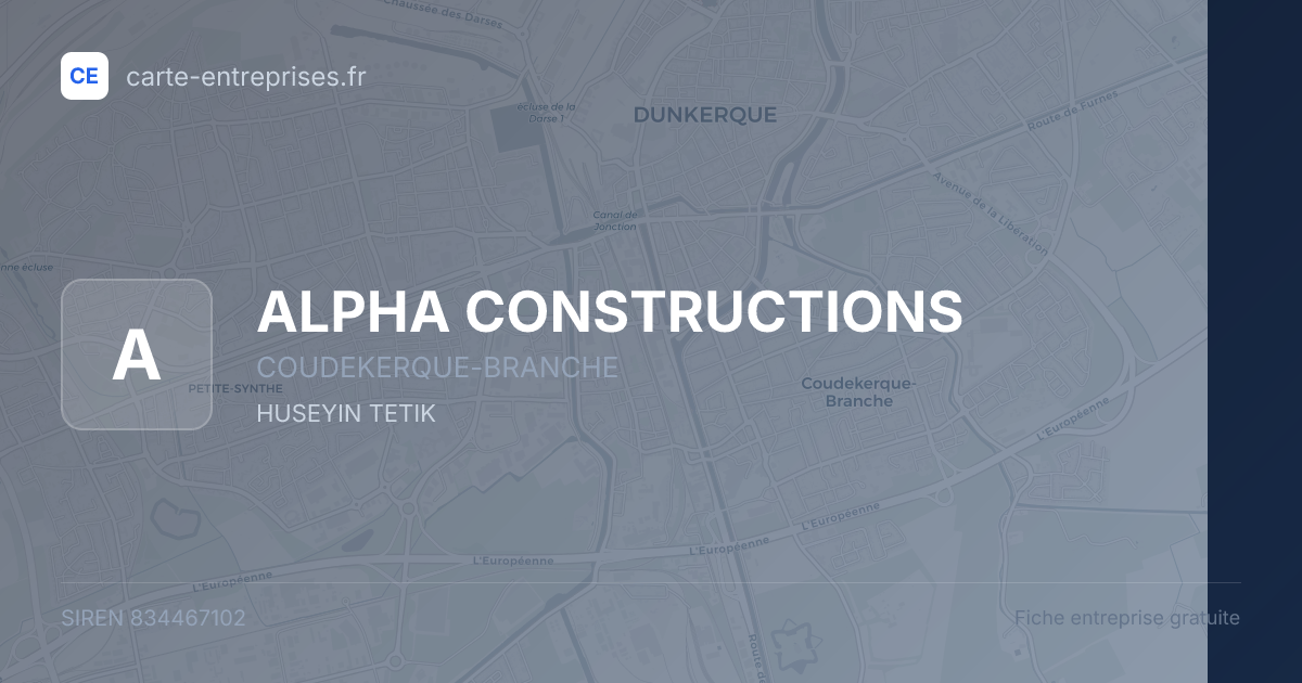 ALPHA CONSTRUCTIONS — 834467102 — fiche entreprise
