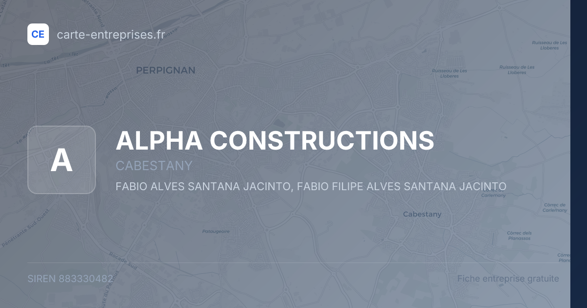 ALPHA CONSTRUCTIONS — 883330482 — fiche entreprise