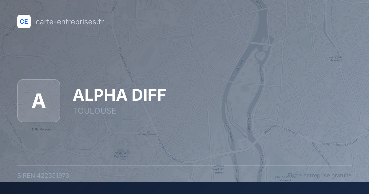 ALPHA DIFF — 422351973 — fiche entreprise
