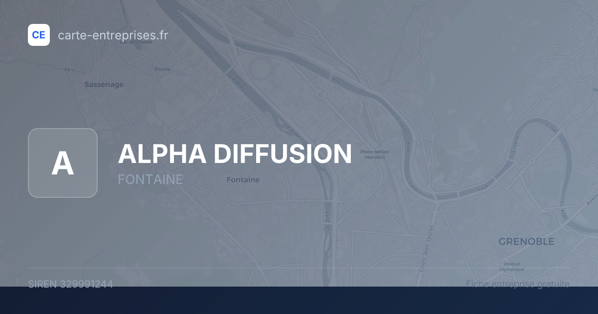 ALPHA DIFFUSION — 329991244 — fiche entreprise