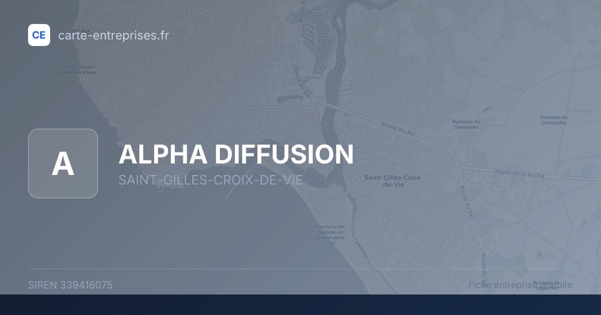 ALPHA DIFFUSION — 339416075 — fiche entreprise