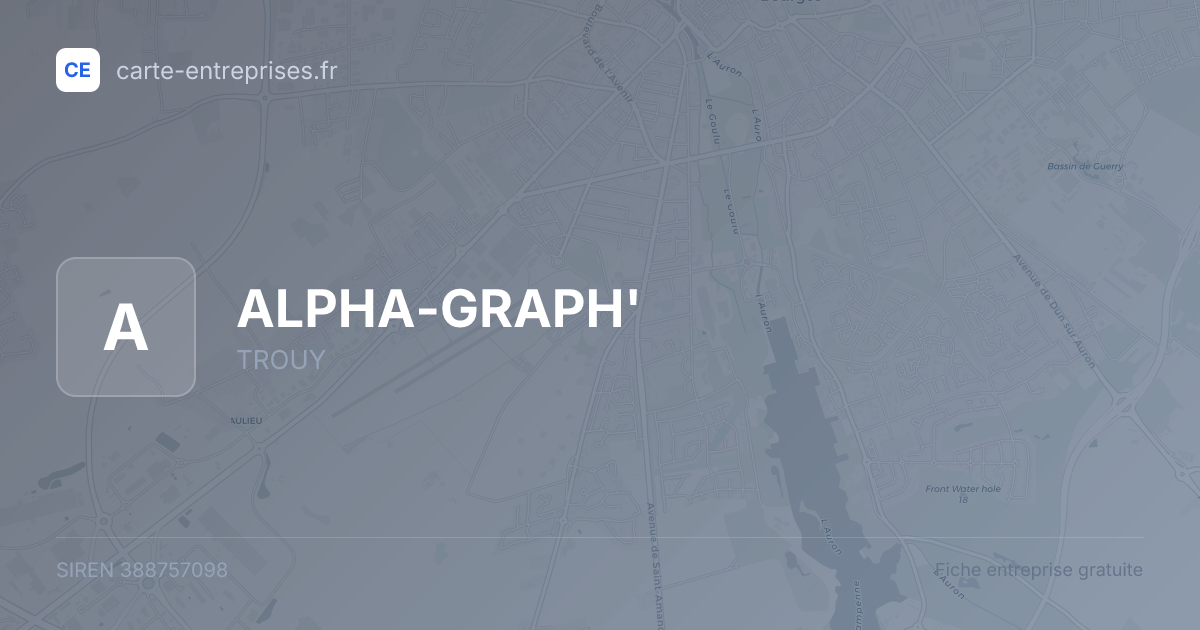 ALPHA-GRAPH' — 388757098 — fiche entreprise