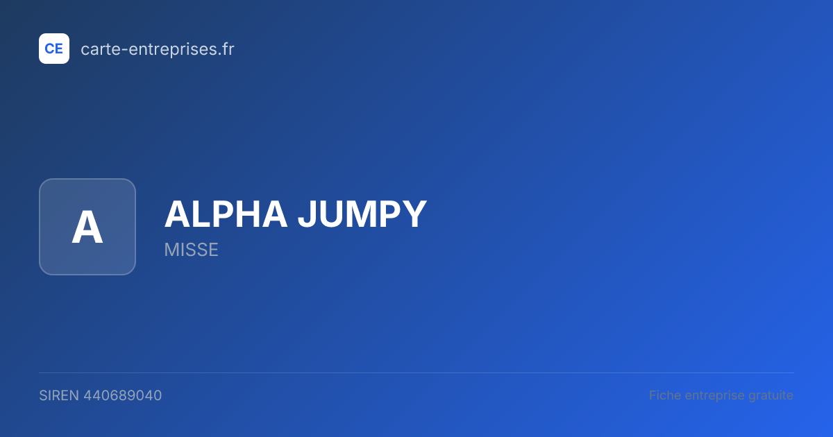 ALPHA JUMPY — 440689040 — fiche entreprise