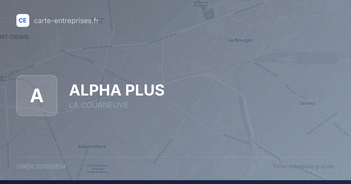 ALPHA PLUS — 351205554 — fiche entreprise
