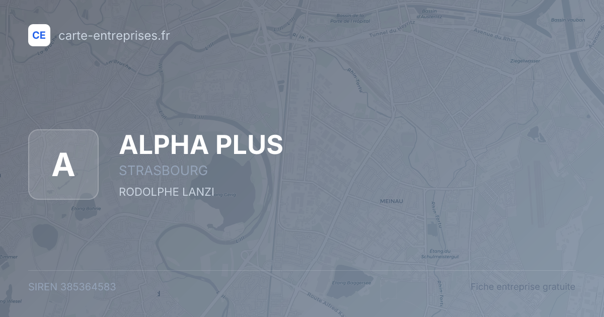 ALPHA PLUS — 385364583 — fiche entreprise