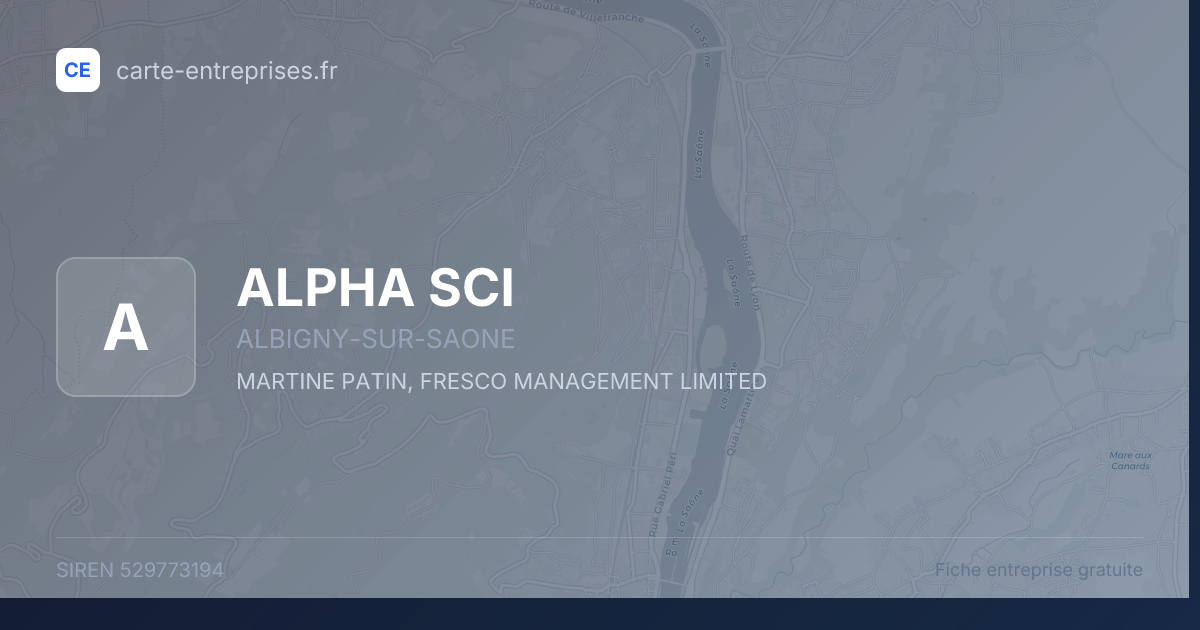 ALPHA SCI — 529773194 — fiche entreprise