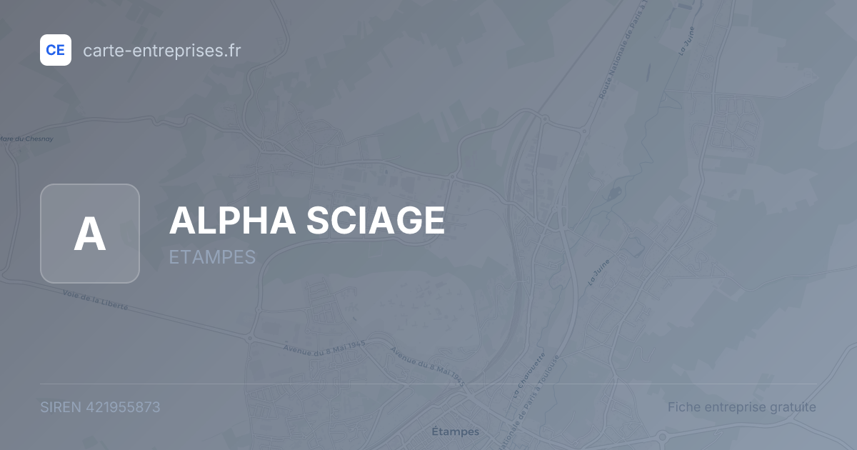 ALPHA SCIAGE — 421955873 — fiche entreprise