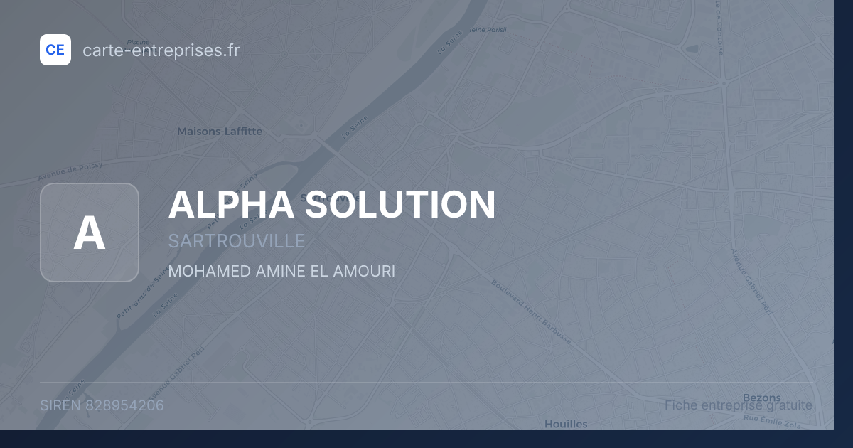 ALPHA SOLUTION — 828954206 — fiche entreprise