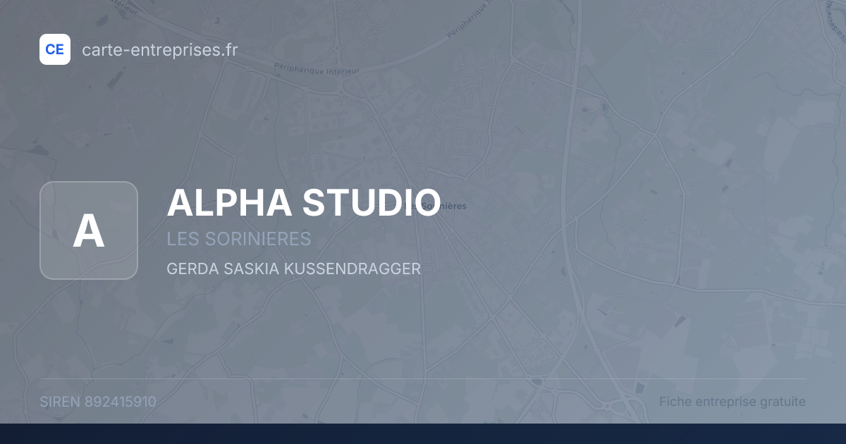 ALPHA STUDIO — 892415910 — fiche entreprise