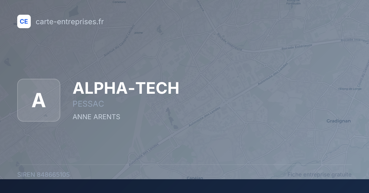 ALPHA-TECH — 848665105 — fiche entreprise