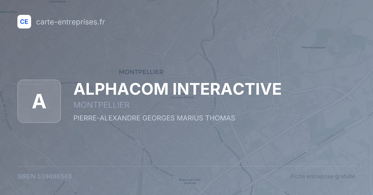 ALPHACOM INTERACTIVE — 539486548 — fiche entreprise