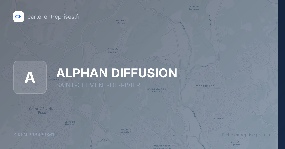 ALPHAN DIFFUSION — 398439661 — fiche entreprise