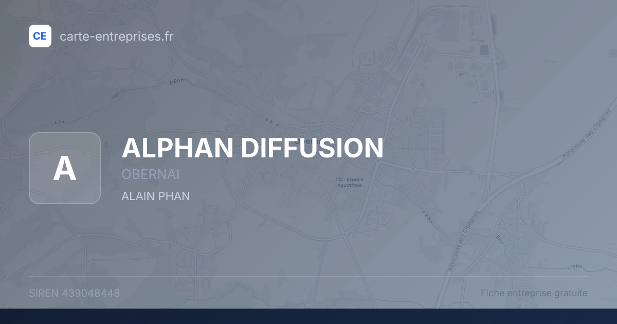 ALPHAN DIFFUSION — 439048448 — fiche entreprise