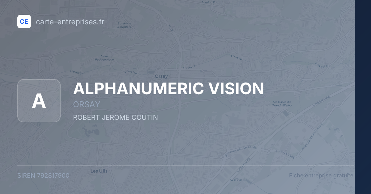ALPHANUMERIC VISION — 792817900 — fiche entreprise