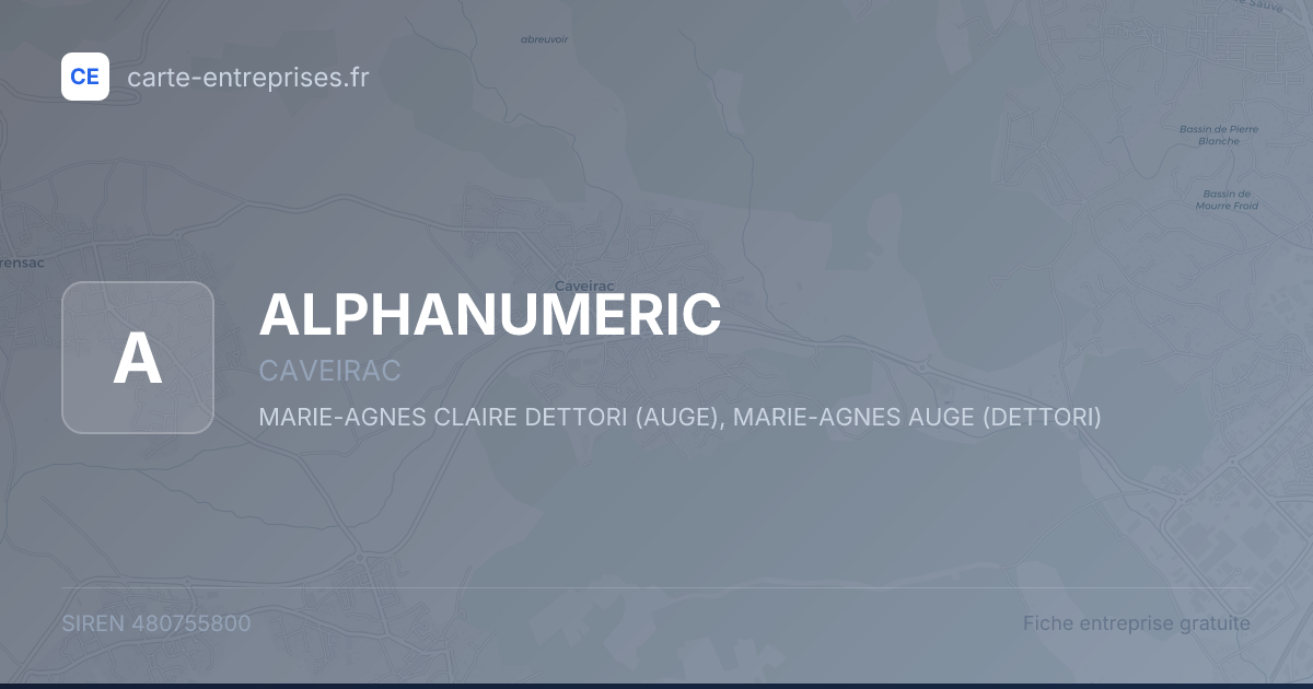 ALPHANUMERIC — 480755800 — fiche entreprise