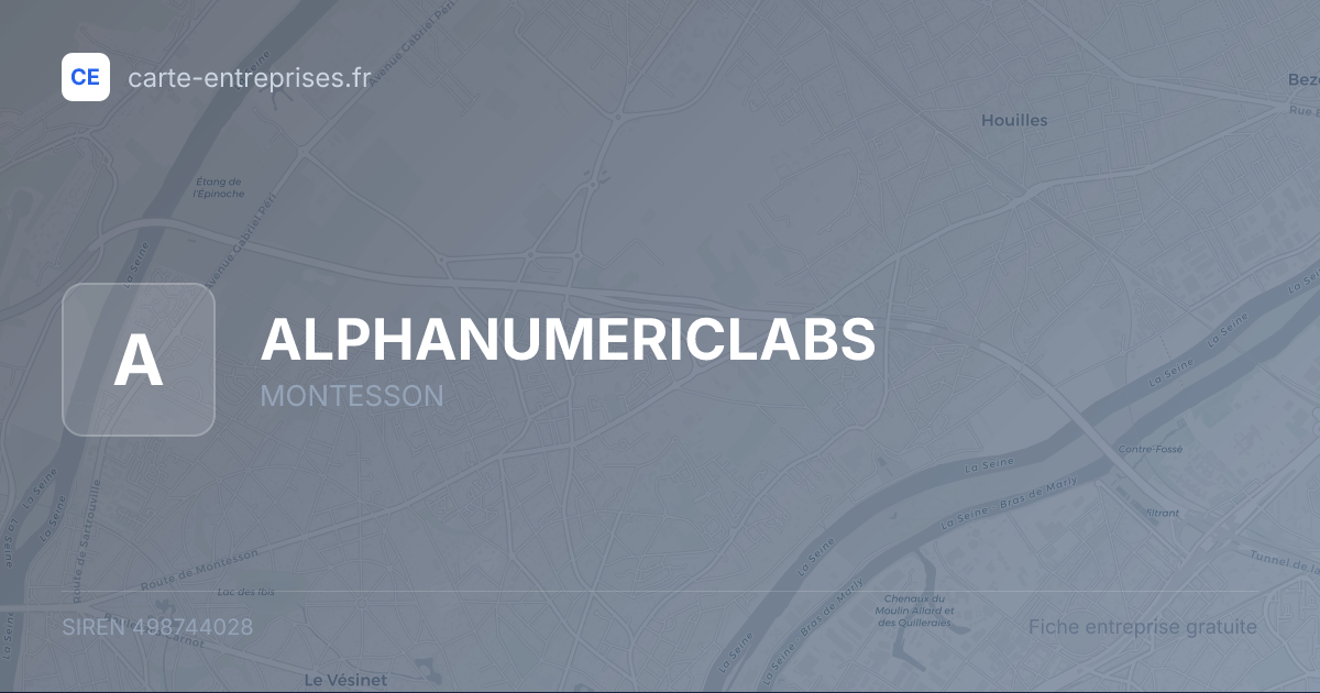 ALPHANUMERICLABS — 498744028 — fiche entreprise
