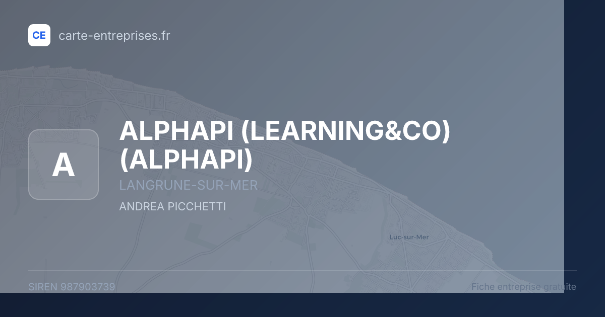 ALPHAPI (LEARNING&CO) (ALPHAPI) — 987903739 — fiche entreprise