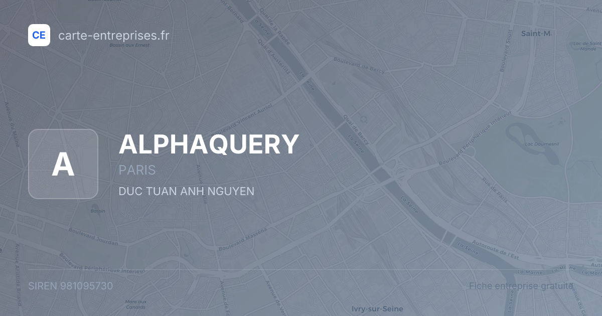 ALPHAQUERY — 981095730 — fiche entreprise