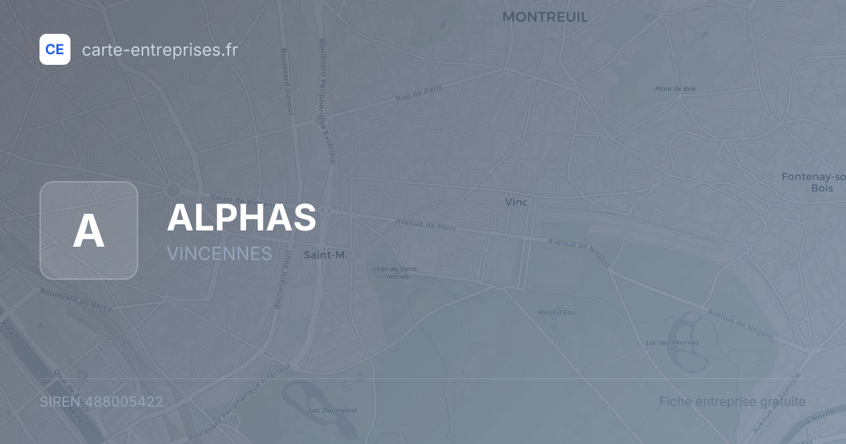 ALPHAS — 488005422 — fiche entreprise