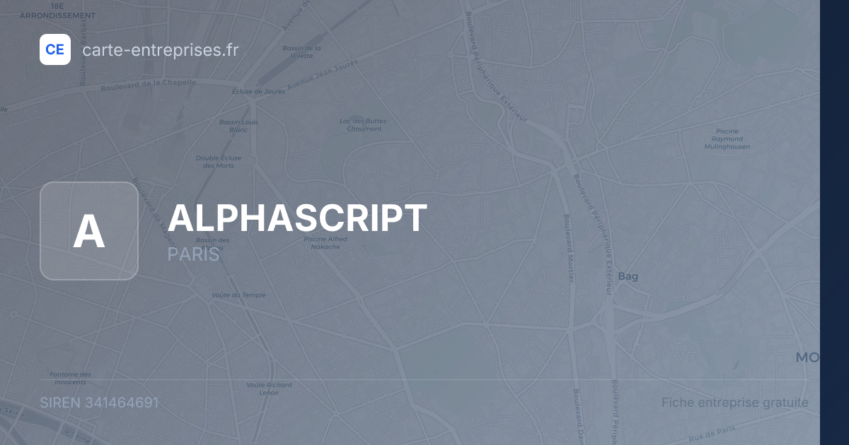 ALPHASCRIPT — 341464691 — fiche entreprise