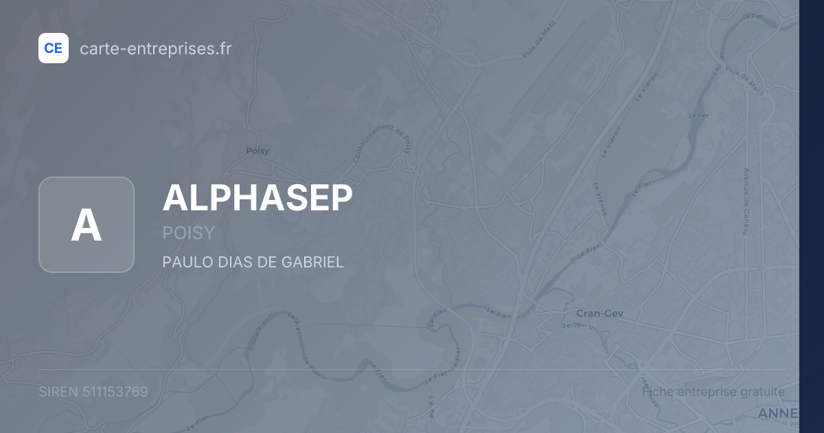 ALPHASEP — 511153769 — fiche entreprise