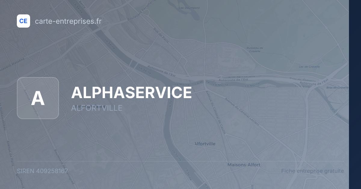 ALPHASERVICE — 409258167 — fiche entreprise