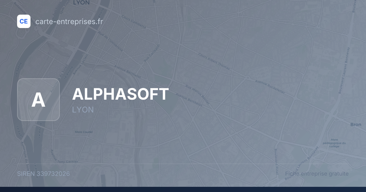 ALPHASOFT — 339732026 — fiche entreprise