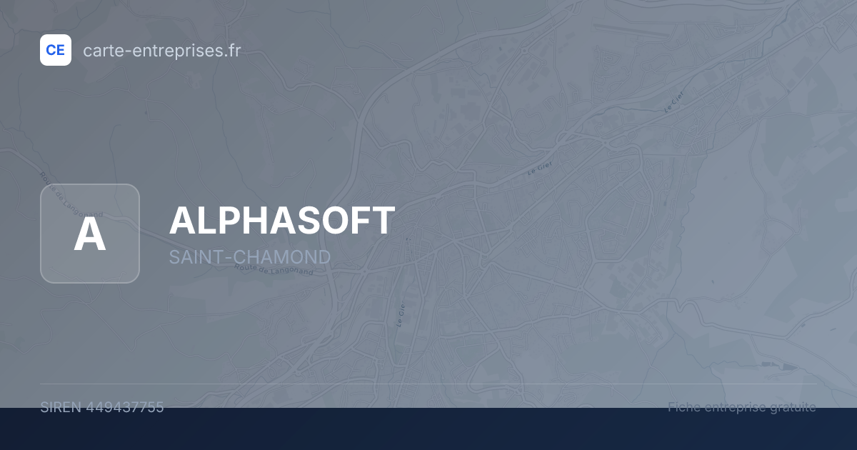 ALPHASOFT — 449437755 — fiche entreprise