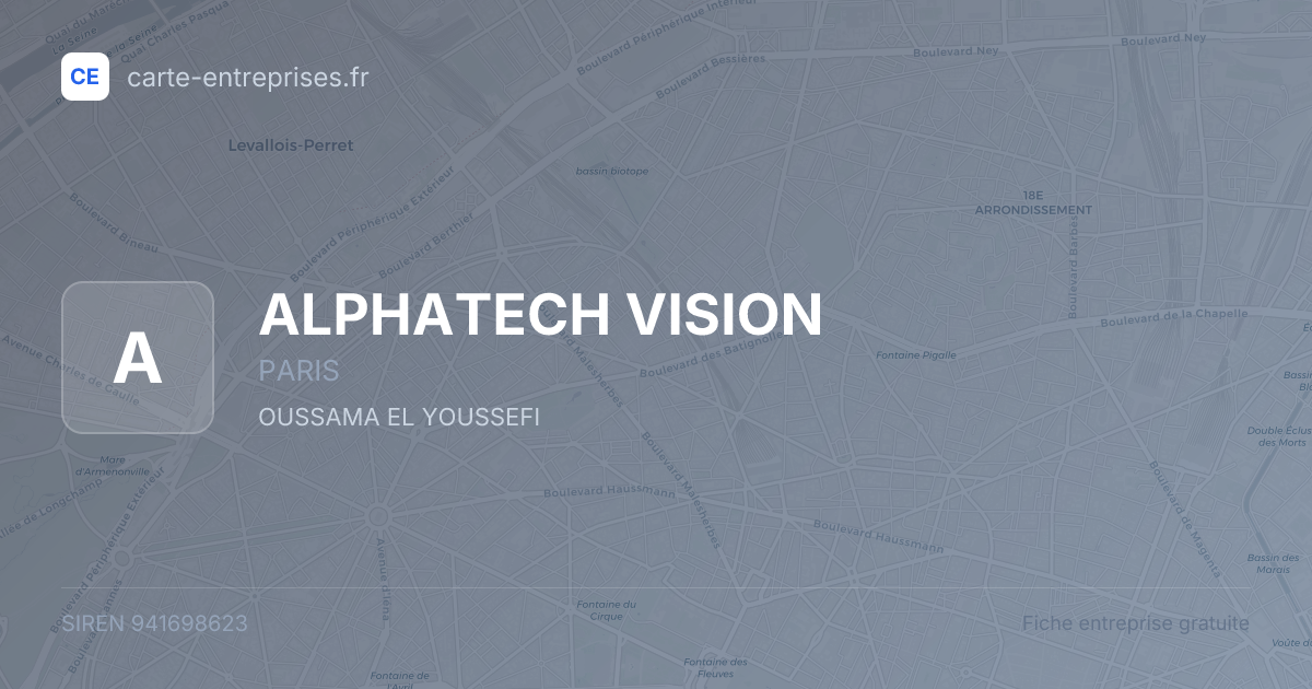 ALPHATECH VISION — 941698623 — fiche entreprise
